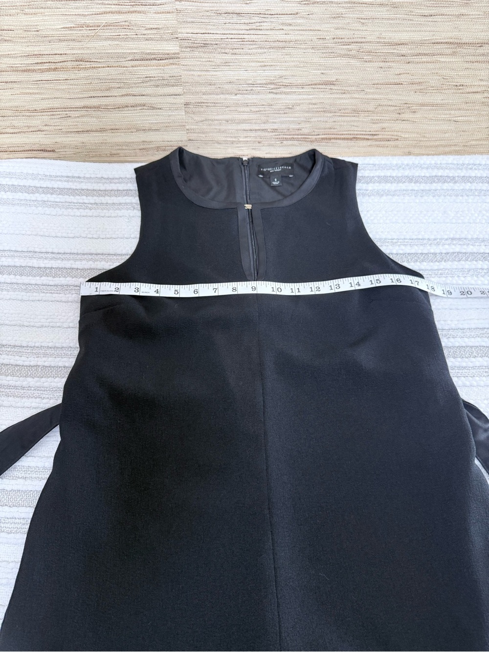 Victoria Beckham for Target Black Romper S Belted Keyhole Sleeveless One Piece - Picture 7 of 14